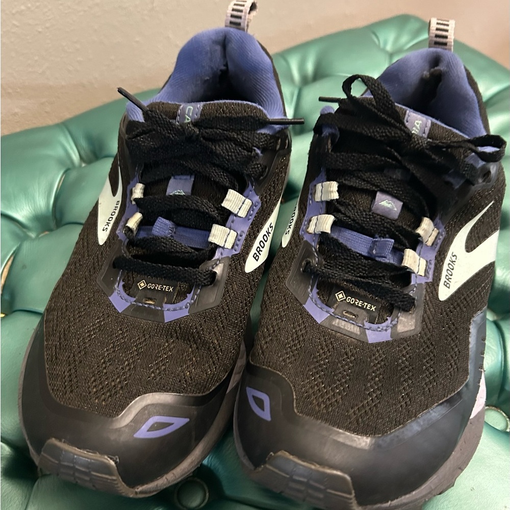 Brooks Trail Shoes in Black and Purple-Blue
